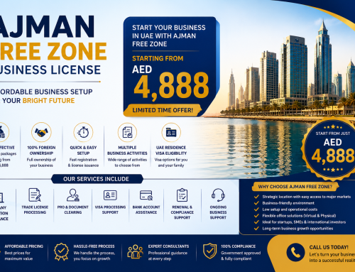 Ajman Free Zone License Starting From AED 4,888